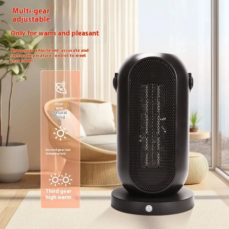 (image for) 1500W PTC Heater Household Shaking Fan Heater Desktop Fan Heater Electric Heater Indoor Heating Bathroom for 15-20m&sup2; Area